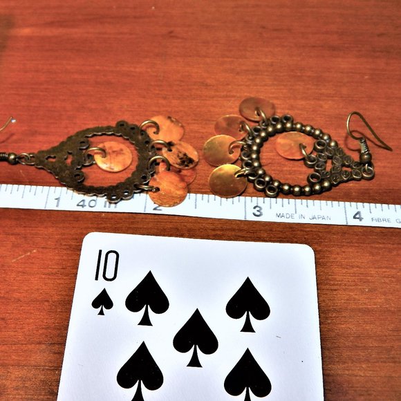 <3 Golden Abalone Dangle Earrings <3 - Picture 8 of 8